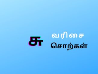 சு வரிசை சொற்கள்