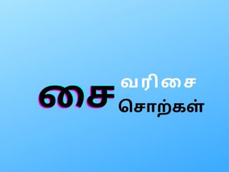 சை வரிசை சொற்கள்