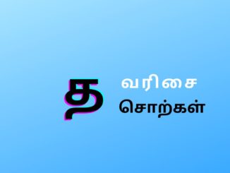 த வரிசை சொற்கள்